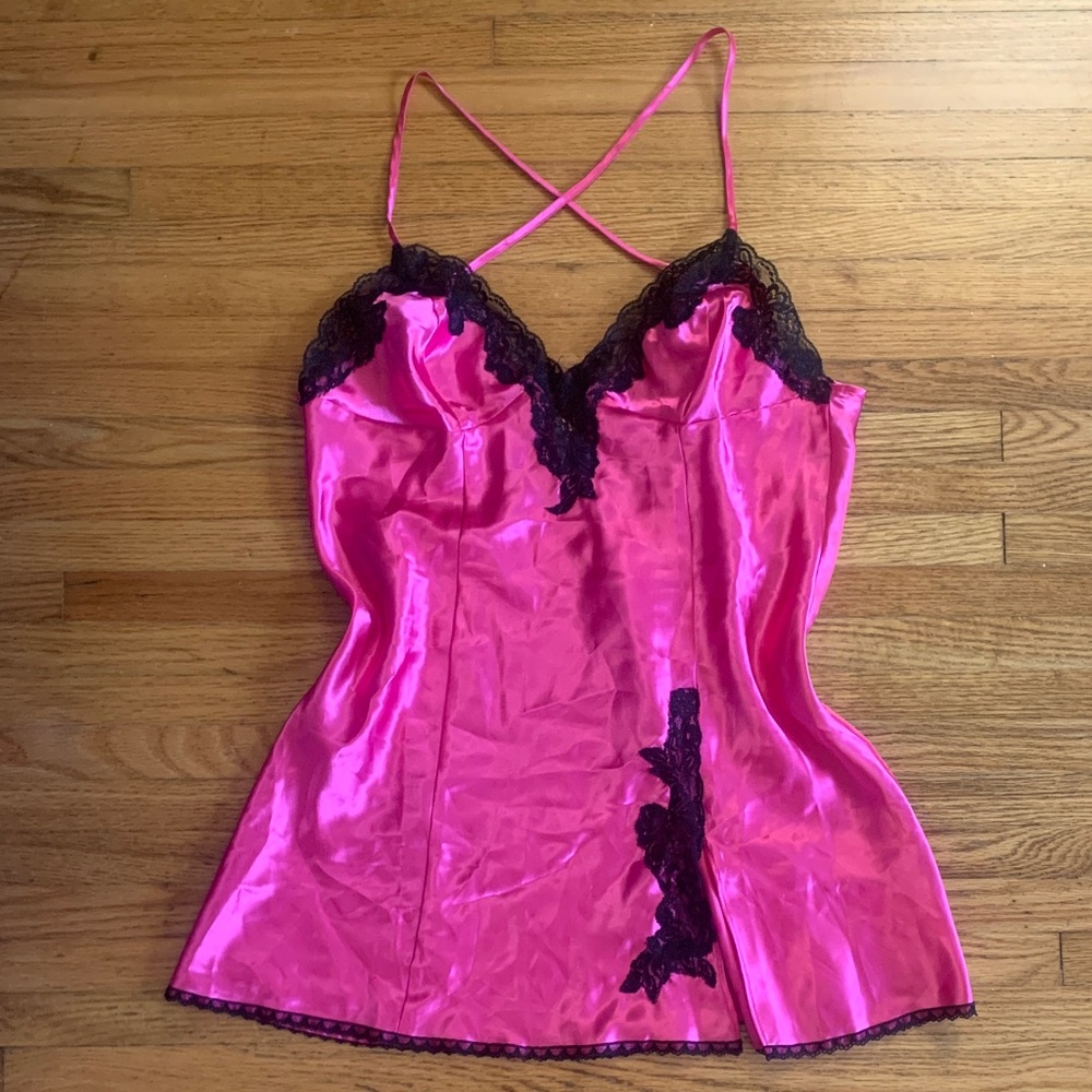Frederick’s of Hollywood pink chemise slip
